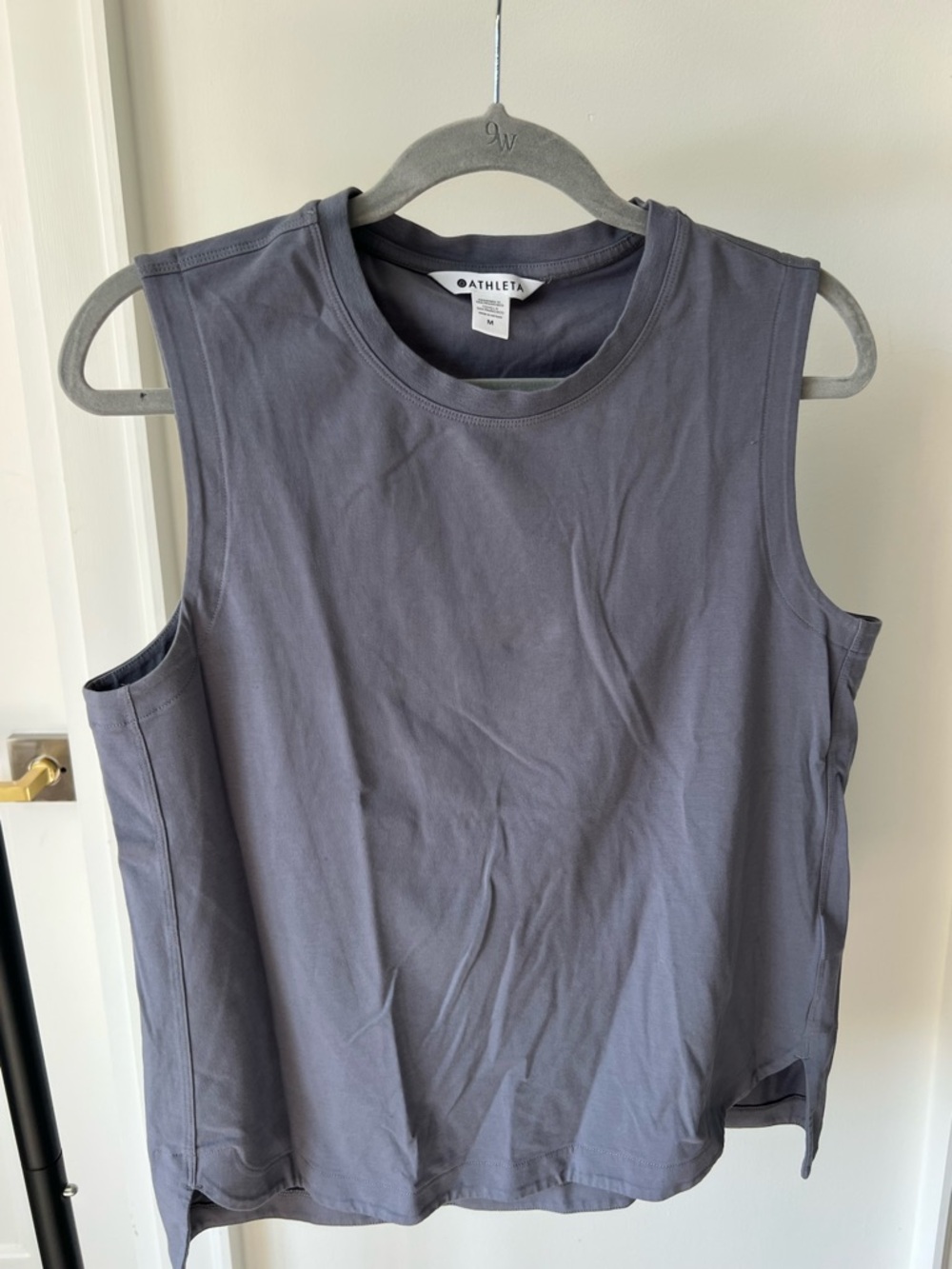 Athleta Sleeveless Muscle Tank in Charcoal Gray